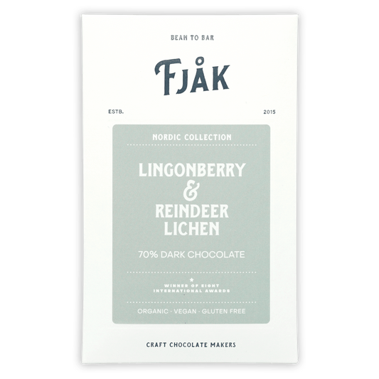 Fjåk Lingonberry & Lichen Dark Chocolate 70% (Nordic Collection)