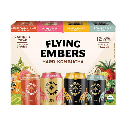 Flying Embers - Hard Kombucha Variety Pack (12PK) by The Epicurean Trader