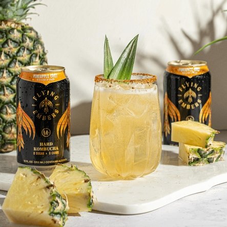 Flying Embers - 'Pineapple Sunset' Hard Kombucha (6PK) by The Epicurean Trader