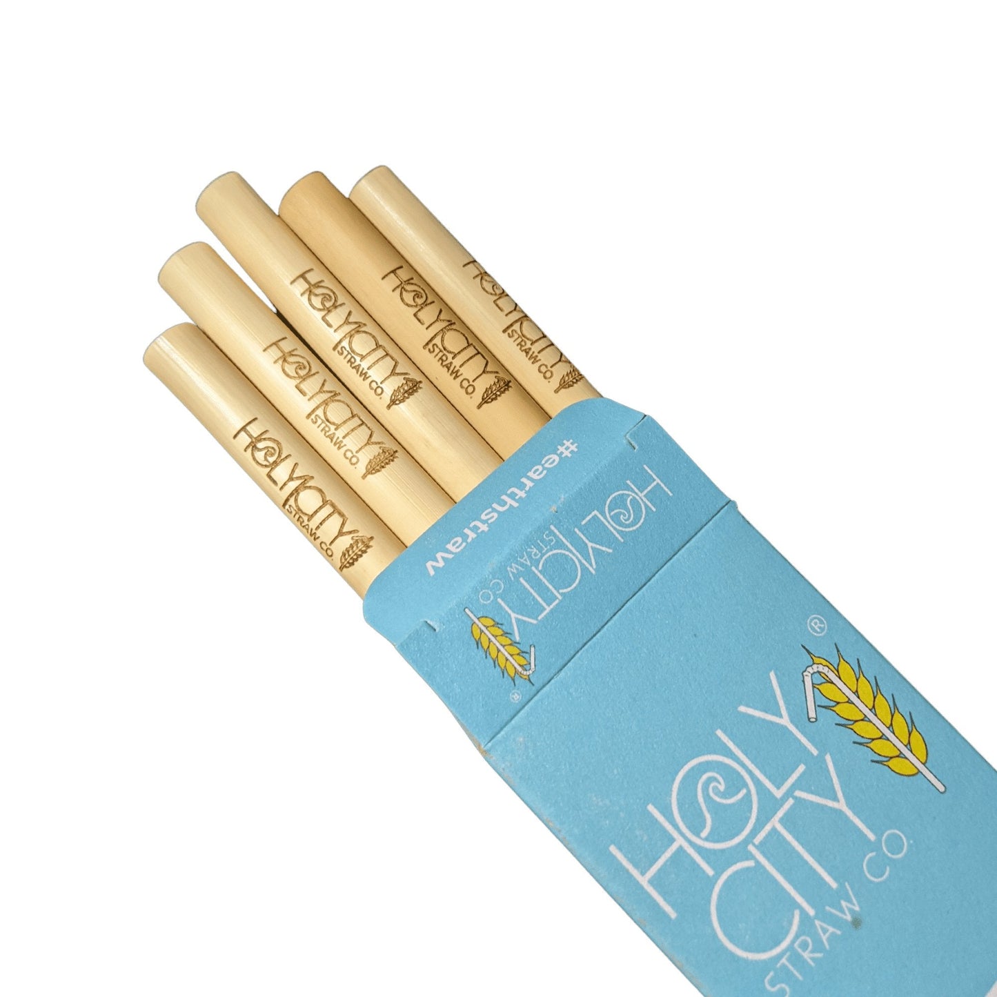 Holy City Straw Tall Premium Reusable Reed Straws - 5 ct box