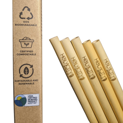 Holy City Straw Tall Premium Reusable Reed Straws - 5 ct box