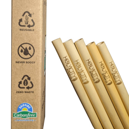 Holy City Straw Tall Premium Reusable Reed Straws - 5 ct box