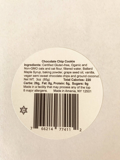 GF - Chocolate Chip CookieCase - 12 Pieces