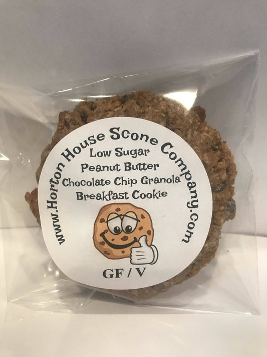 Horton House Scone GF - Peanut Butter Chocolate Chip Granola Breakfast Cookie Case - 12 Pieces