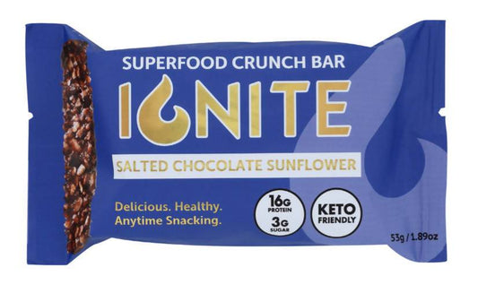 Ignite Superfood Bars Salted Chocolate Sunflower - 12 Bars x 1.89oz
