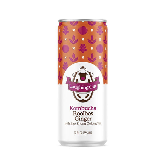 Laughing Gut Kombucha Rooibos Ginger Cans - 12 Cans
