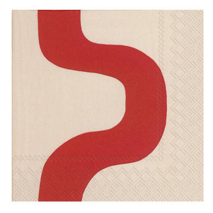 Marimekko - 'SEIREENI Red' Paper 3-Ply Napkins (20CT) by The Epicurean Trader