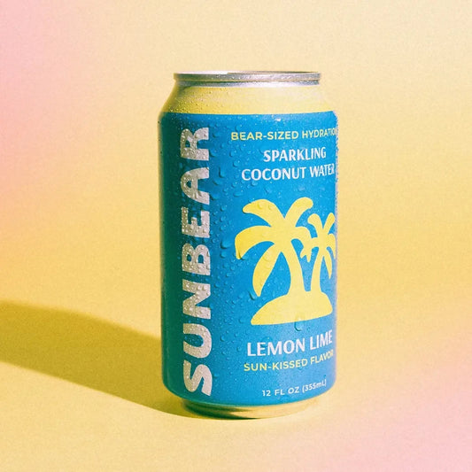 Sunbear Sparkling Coconut Water Lemon Lime Cans - 12 Cans