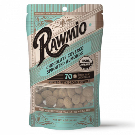 Rawmio Chocolate Covered Sprouted Almonds - 18 Bags