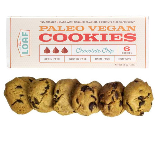 Organic Paleo Vegan Chocolate Chip Cookies Box - 6 box x 4.5oz