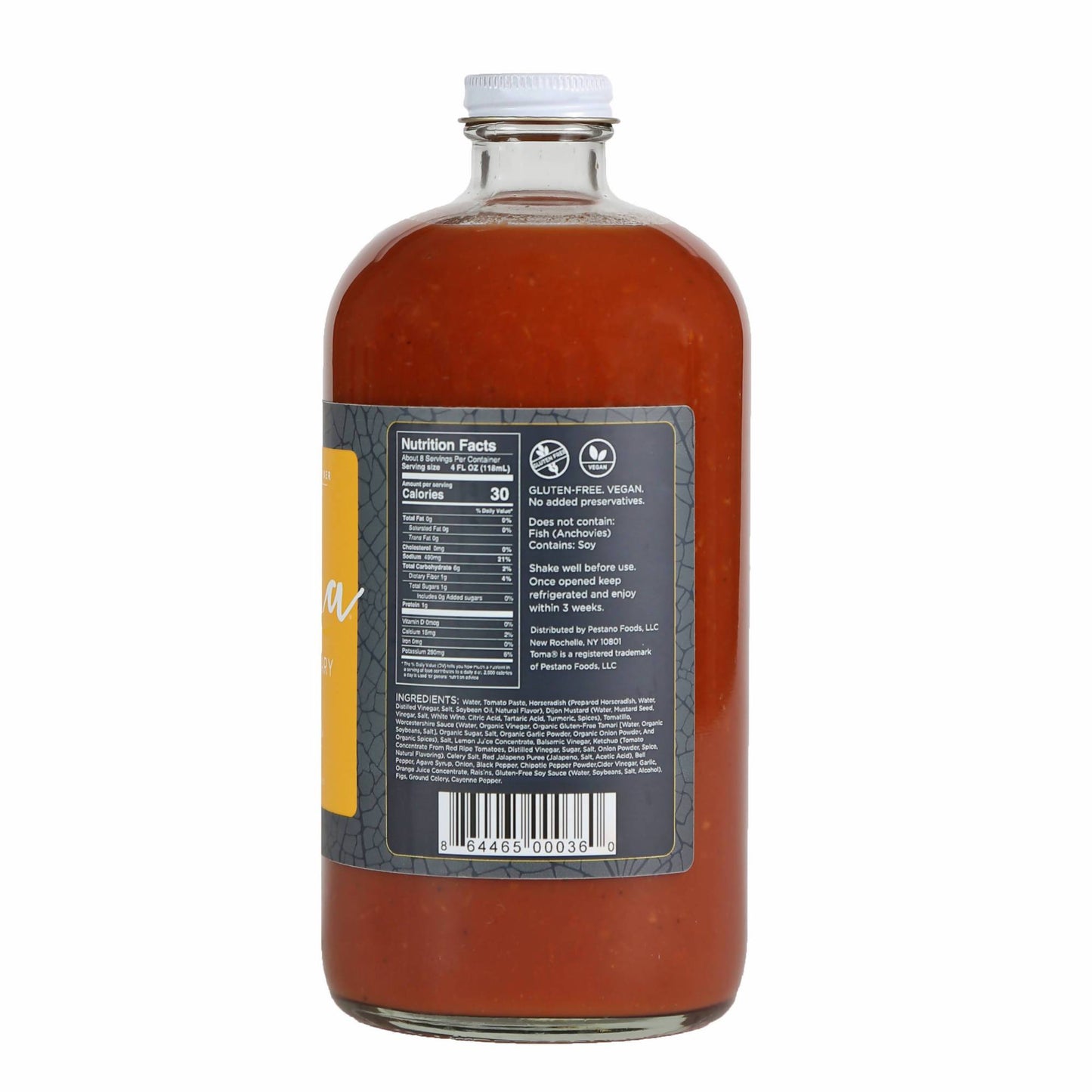 Toma Bloody Mary Mixer, Horseradish - 6 Bottles x 32oz by Farm2Me