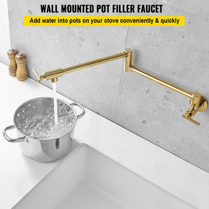 Pot Filler Faucet, Solid Brass 24.4"-0