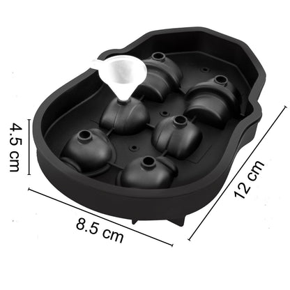 Skull Ice Cube Tray, 6-Grid -3