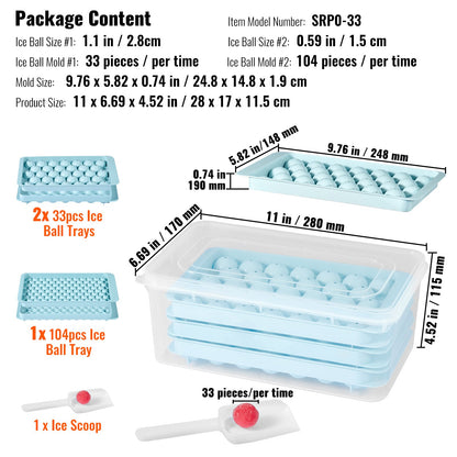 Ice Cube Tray, Round Ice Ball Maker -5