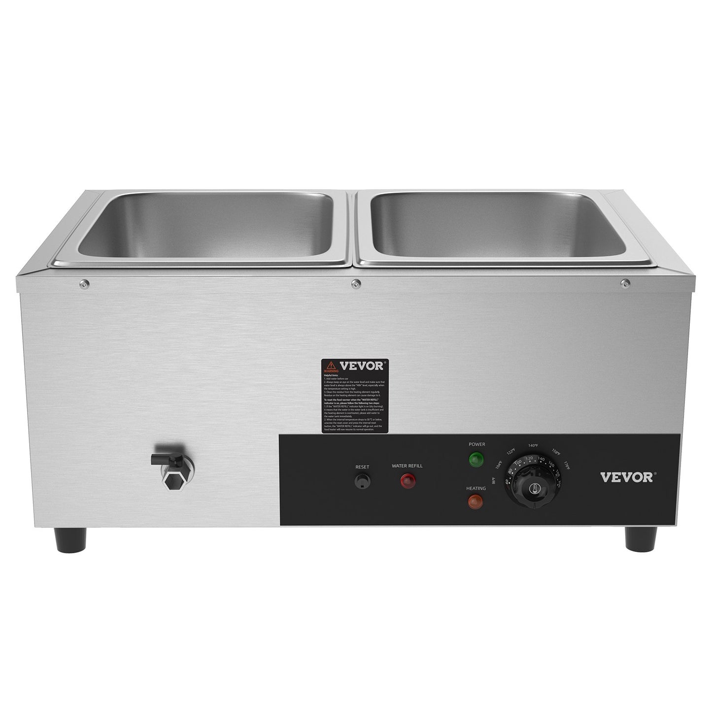 2-Pan Commercial Food Warmer, 2 x 12QT-9