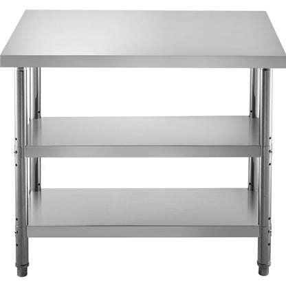 Stainless Steel Prep Table, 60x14x33 in -9