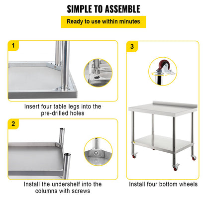 Stainless Steel Prep Table -4