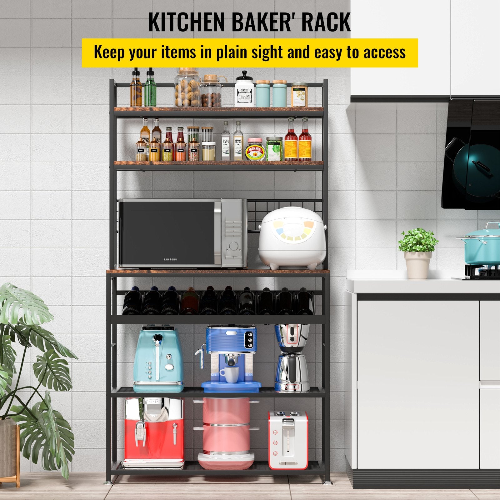 Kitchen Wine Baker's Rack - 6-Tier-0