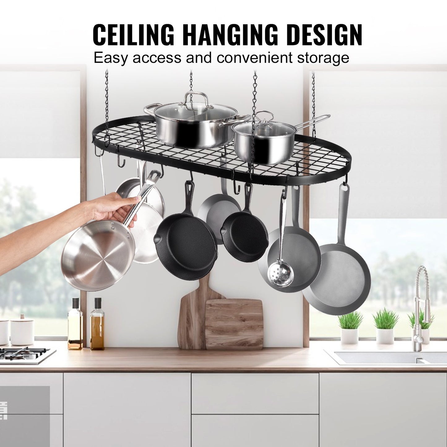 Hanging Pot Rack, 32 inch -2