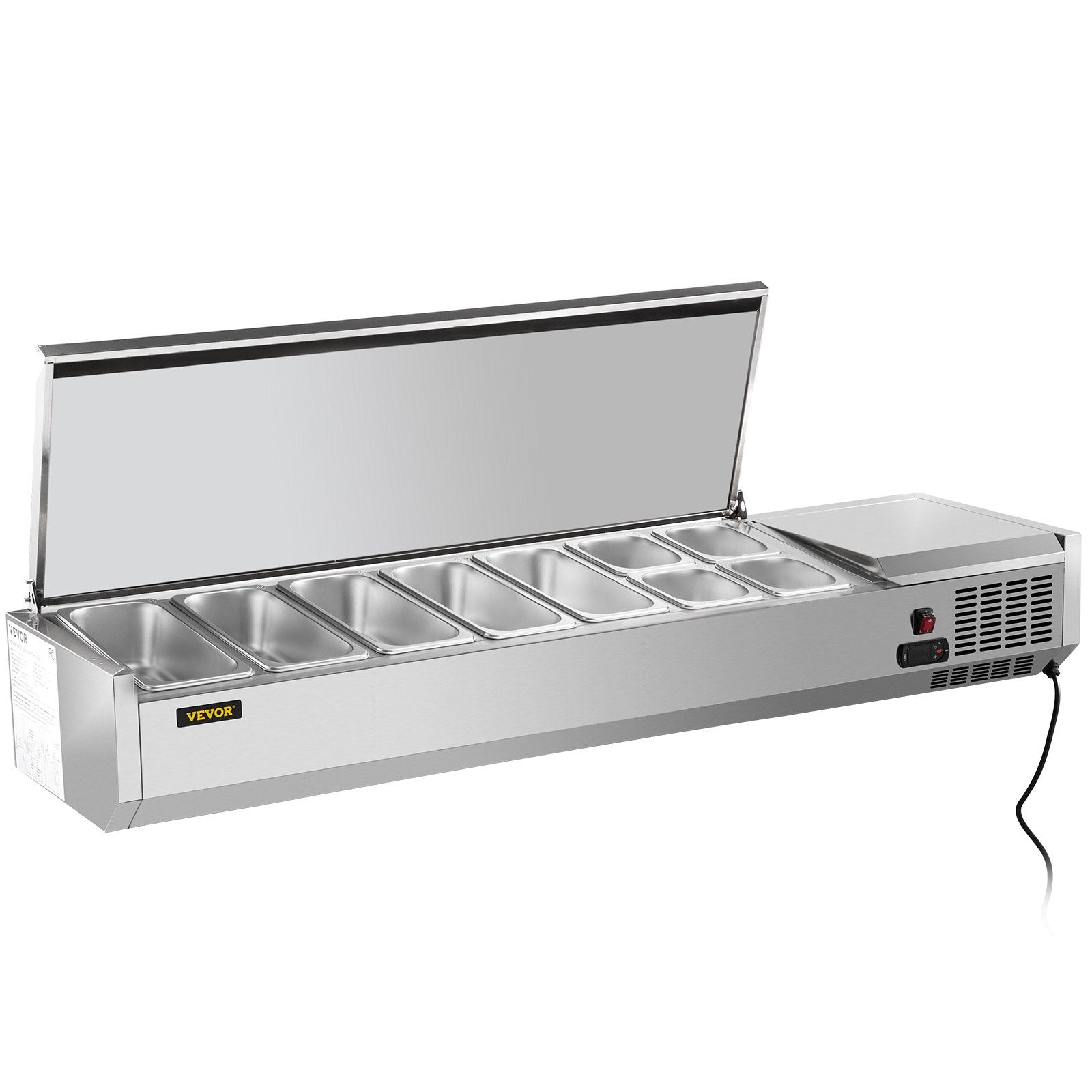 Refrigerated Condiment Prep Station, 71-Inch-8