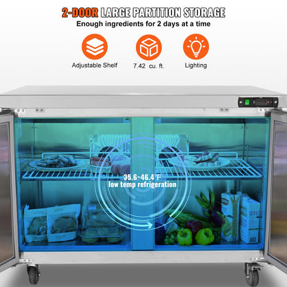 Commercial Refrigerator with Worktop 48" -1