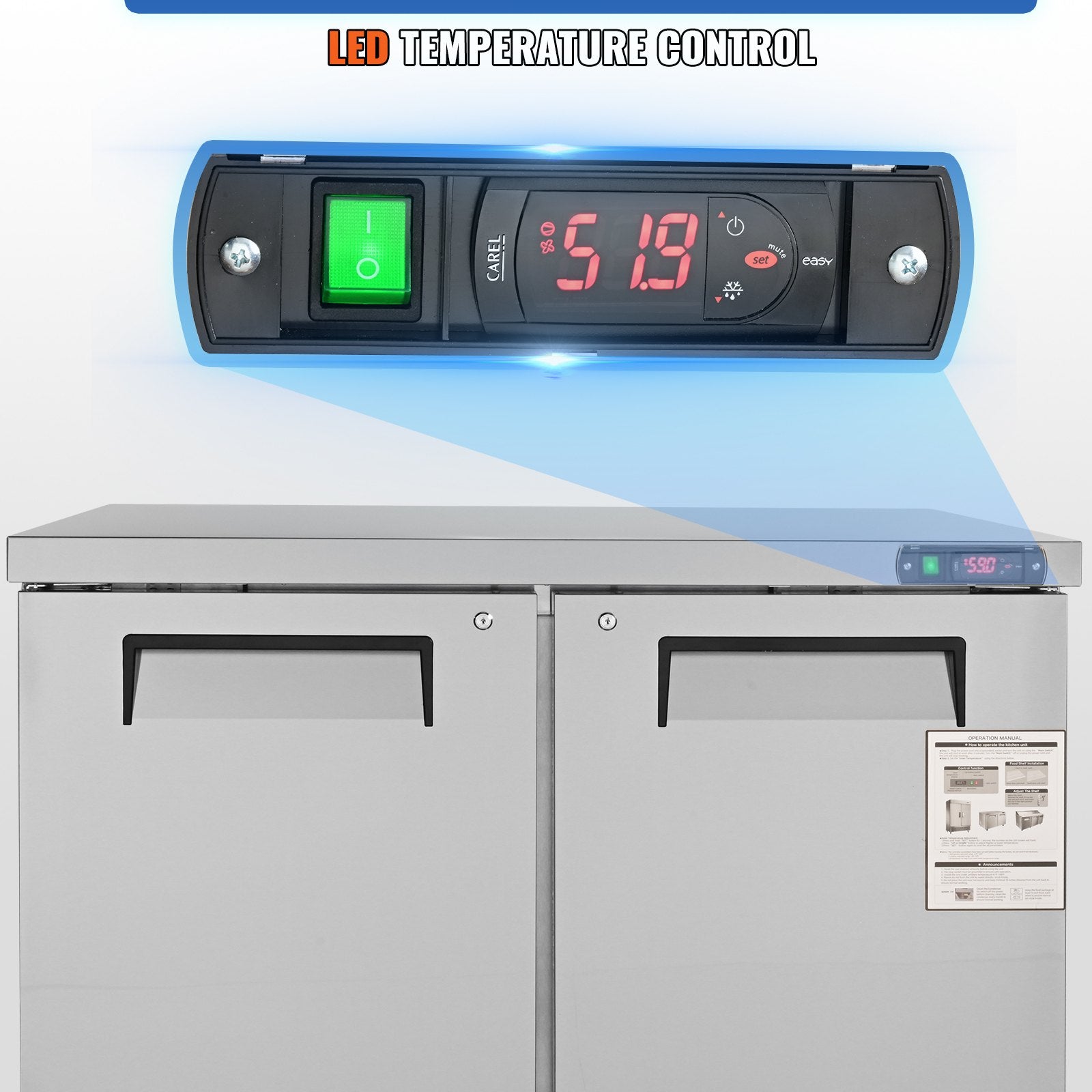 Commercial Refrigerator with Worktop 48" -4