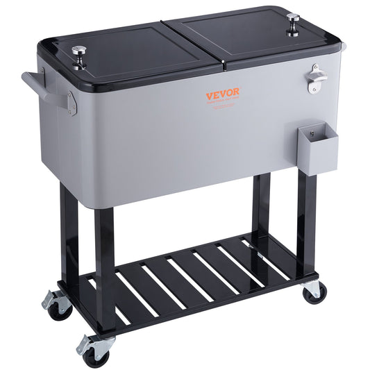 Rolling Ice Chest Cooler Cart 80 Quart-9