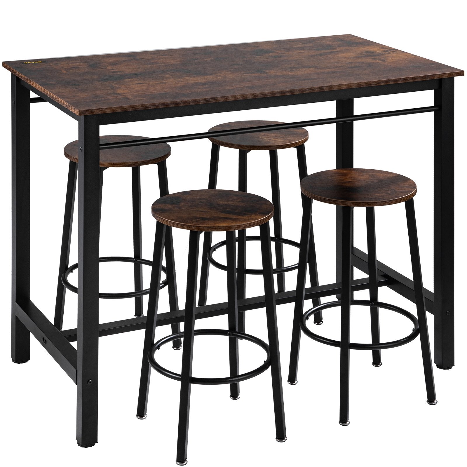 Bar Table and Chairs Set 43" -5