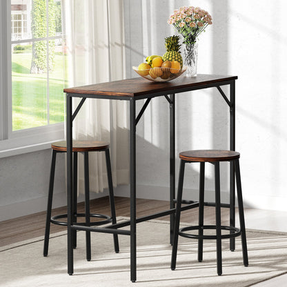  Pub Table Set with 2 Bar Stools-6