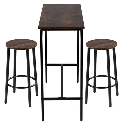  Pub Table Set with 2 Bar Stools-9