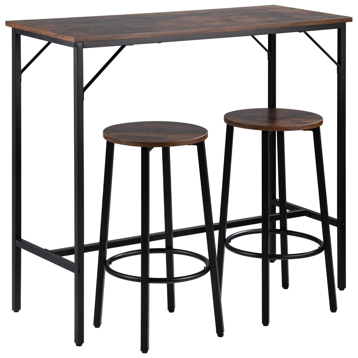  Pub Table Set with 2 Bar Stools-7