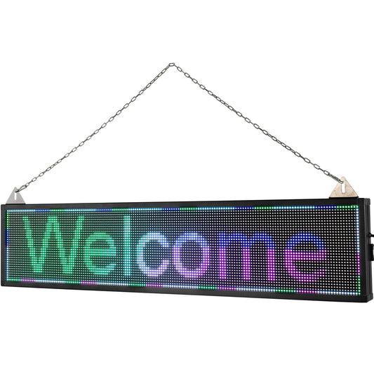 LED Scrolling Sign, 40" x 9" WiFi & USB-4