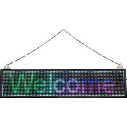 LED Scrolling Sign, 40" x 9" WiFi & USB-3