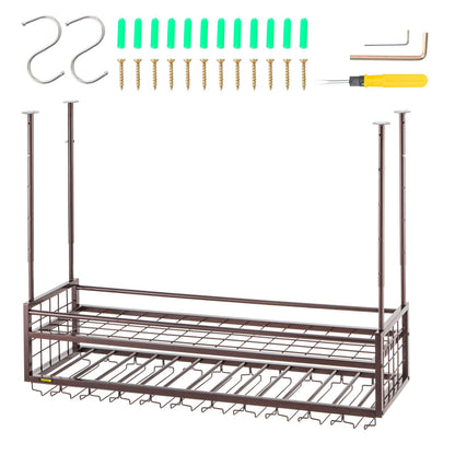 Ceiling Wine Glass Rack, 46.9 x 11.8 inch -7