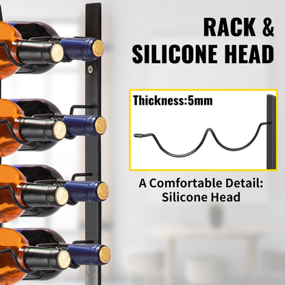 Wall Mounted Wine Rack, 12x2 -3