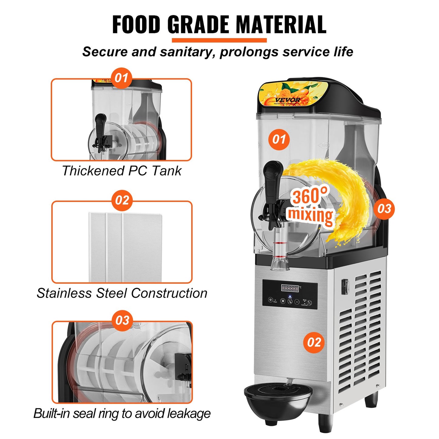 Commercial Slushy Machine, 12L/3.2Gal-2