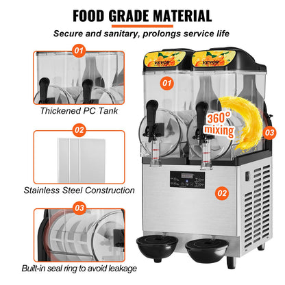 Commercial Slushy Machine, 24L/6.4 Gal-2