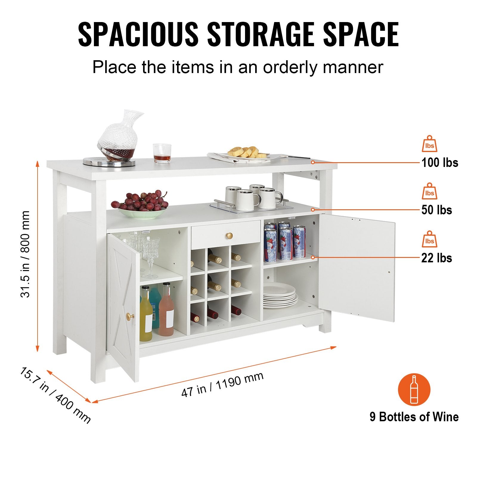 55 Inch Industrial Bar Cabinet-1