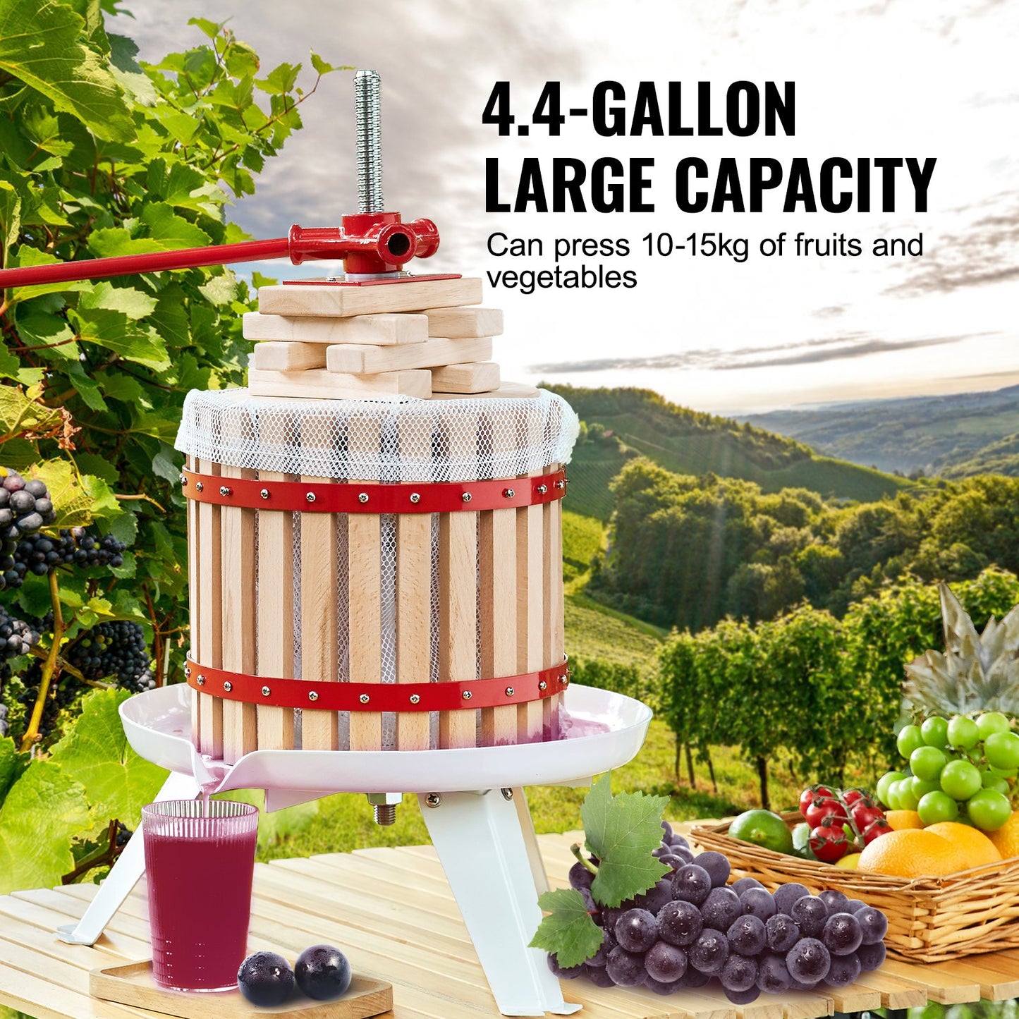 Fruit Wine Press, 4.75 Gallon/18L-2