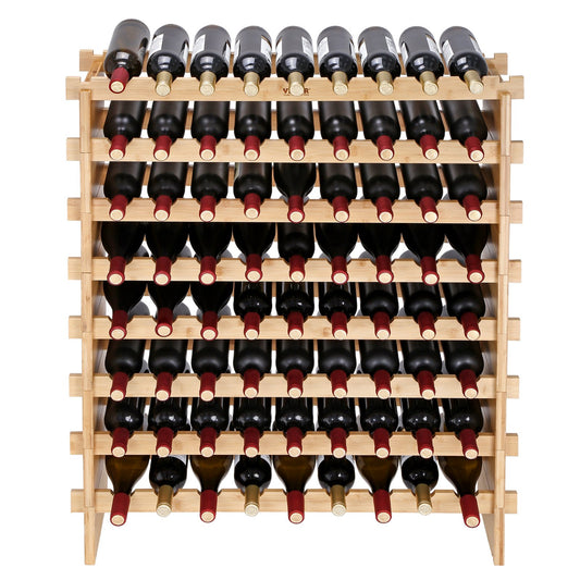 72 Bottle Stackable Modular Wine Rack -8