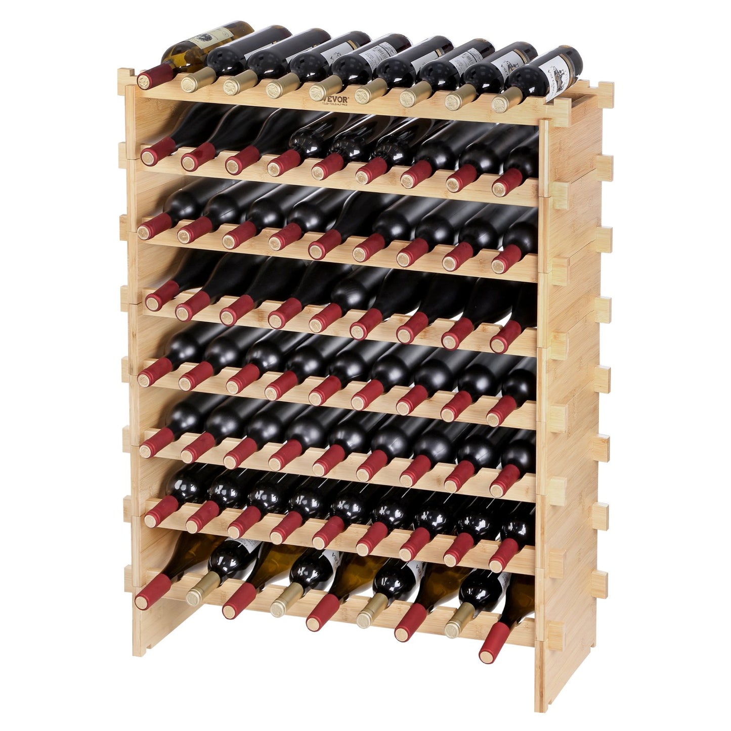 72 Bottle Stackable Modular Wine Rack -9