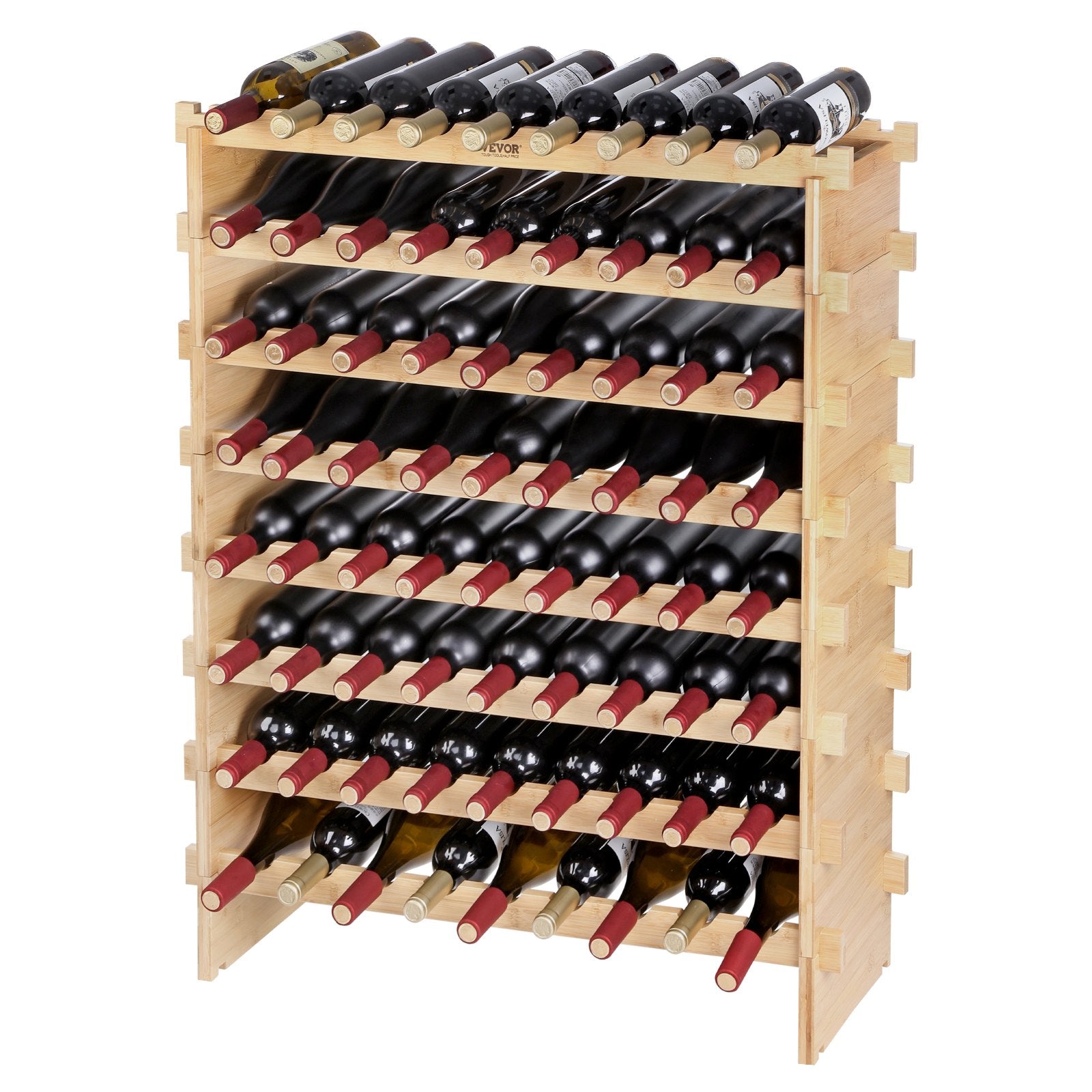 72 Bottle Stackable Modular Wine Rack -9