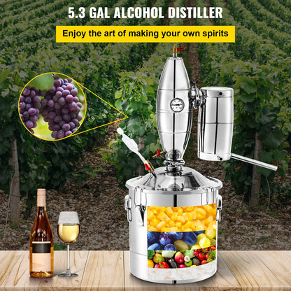 20L 5.3Gal Water Alcohol Distiller-0