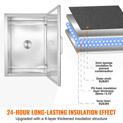 Drop in Ice Chest, 28"L x 20"W x 17"H-0