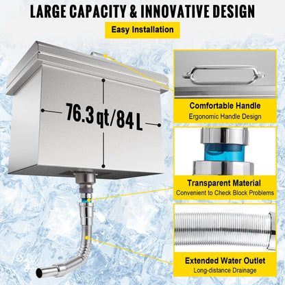 Drop in Ice Chest with Hinged Cover -2