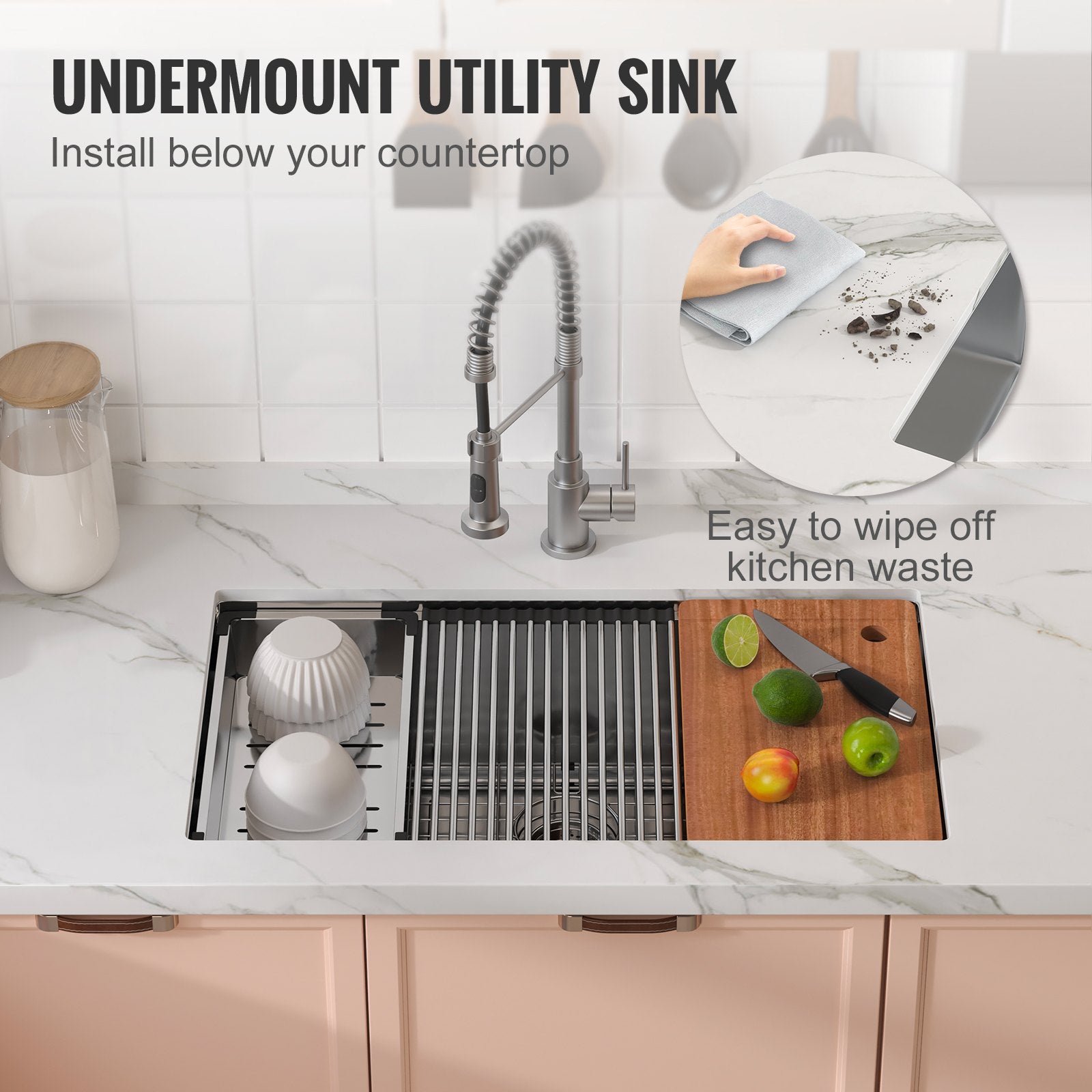 Stainless Steel Drop-In Sinks 32 inch-2