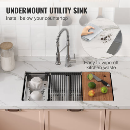 Stainless Steel Drop-In Sink 33 inch-2