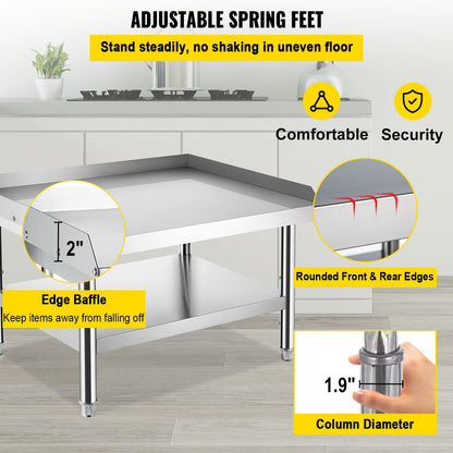 Stainless Steel Equipment Grill Stand, 36 x 30 x 24-3