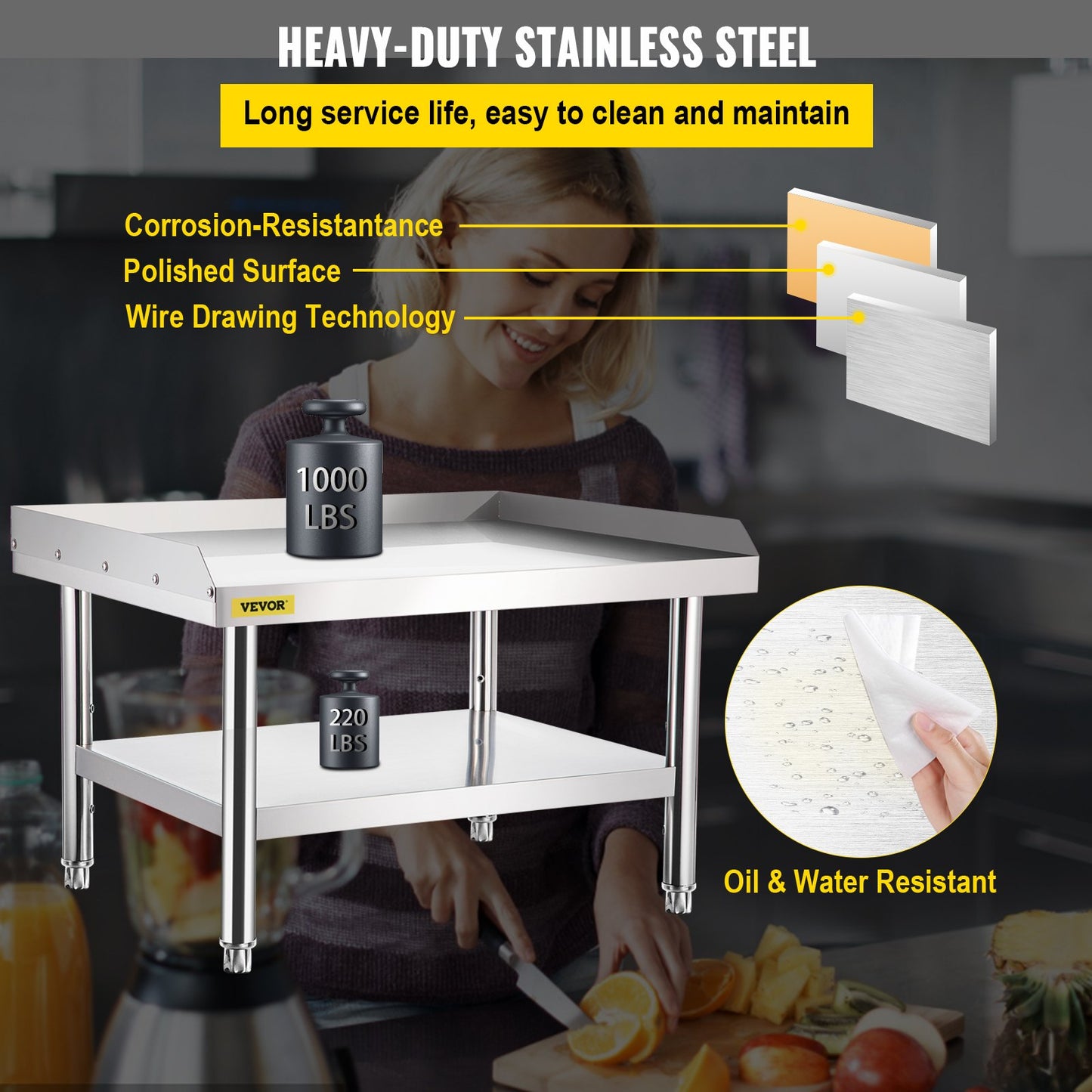 Stainless Steel Equipment Grill Stand, 48 x 30 x 24-1