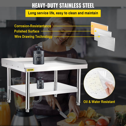 Stainless Steel Equipment Grill Stand, 48 x 30 x 24-1